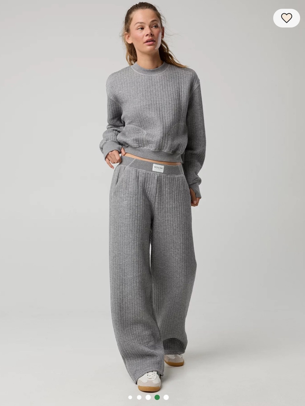 NWT!! Offline by Aerie Coffee Run Trouser Sweatpants in Dark Heather Grey - Picture 4 of 14